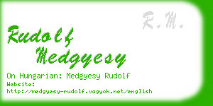 rudolf medgyesy business card